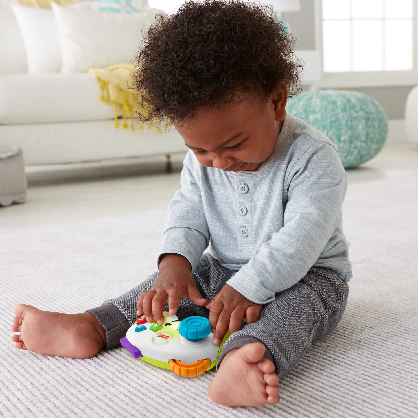 Fisher-Price Baby & Toddler Toy Laugh & Learn Game & Learn Controller with Music & Lights for Early Pretend Play Infants Ages 6+