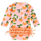 Rufflebutts Baby Girls Upf 50+ Sun Protection Novelty Print Long Sleeve One Piece Rash Guard Swimsuit With Zipper - Orange You T