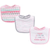 Luvable Friends Unisex Baby Cotton Drooler Bibs With Fiber Filling, Girl Thank Heaven, One Size