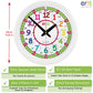 ertt Teaching Wall Clock - Learn The Time Wall Clock - Kids Analog Clock for Classroom, Playroom, Bedroom, Educational Room Deco