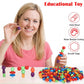 Shappy 324 Pcs Wooden Lacing Beads for Wooden String Beads Threading Toys Montessori Lacing Toys Fine Motor Skills Developmental