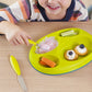 Boon Platter Edgeless Nonskid Divided Plate, Blue/Orange/Green Includes 3 Pieces