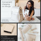 Mia + Sophia Leather Diaper Bag Backpack With Usb Charging Port, Changing Pad, Stroller Straps, And Bottle Holder (Beige Olivia)