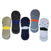 Queery Men Cotton No Show Invisible Loafer Socks Pack Of 5 D4