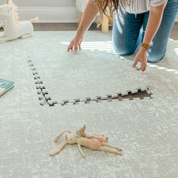 Little Landings Baby Play Mats For Floor - Eden (6X6Ft) - Premium Eva Foam Play Mat For Babies & Toddlers - Perfect For Tummy Ti