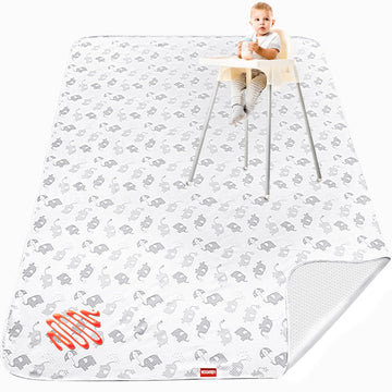 Large Splat Mat For Under High Chair/Arts/Crafts/Playtime, Moonsea High Chair Mat For Floor Non Slip Waterproof Washable Portabl