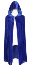 Bigxian Kids Hooded Velvet Cloak Halloween Christmas Cosplay Fancy Cape Blue