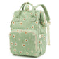 Yusudan Corduroy Diaper Bag Backpack for Baby Girls Boys, Women Large Nappy Bags for Mom (Green Corduroy Daisy)