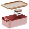 Cubbi - Airtight Box With Tray - Silicone Seals - 100% Air-Tight Storage Box With Accessories - Pink