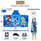 Sonic The Hedgehog, Anime, Bath/Pool/Beach Soft Cotton Terry Hooded Towel Wrap, 24 In X 50 In, By Franco Kids