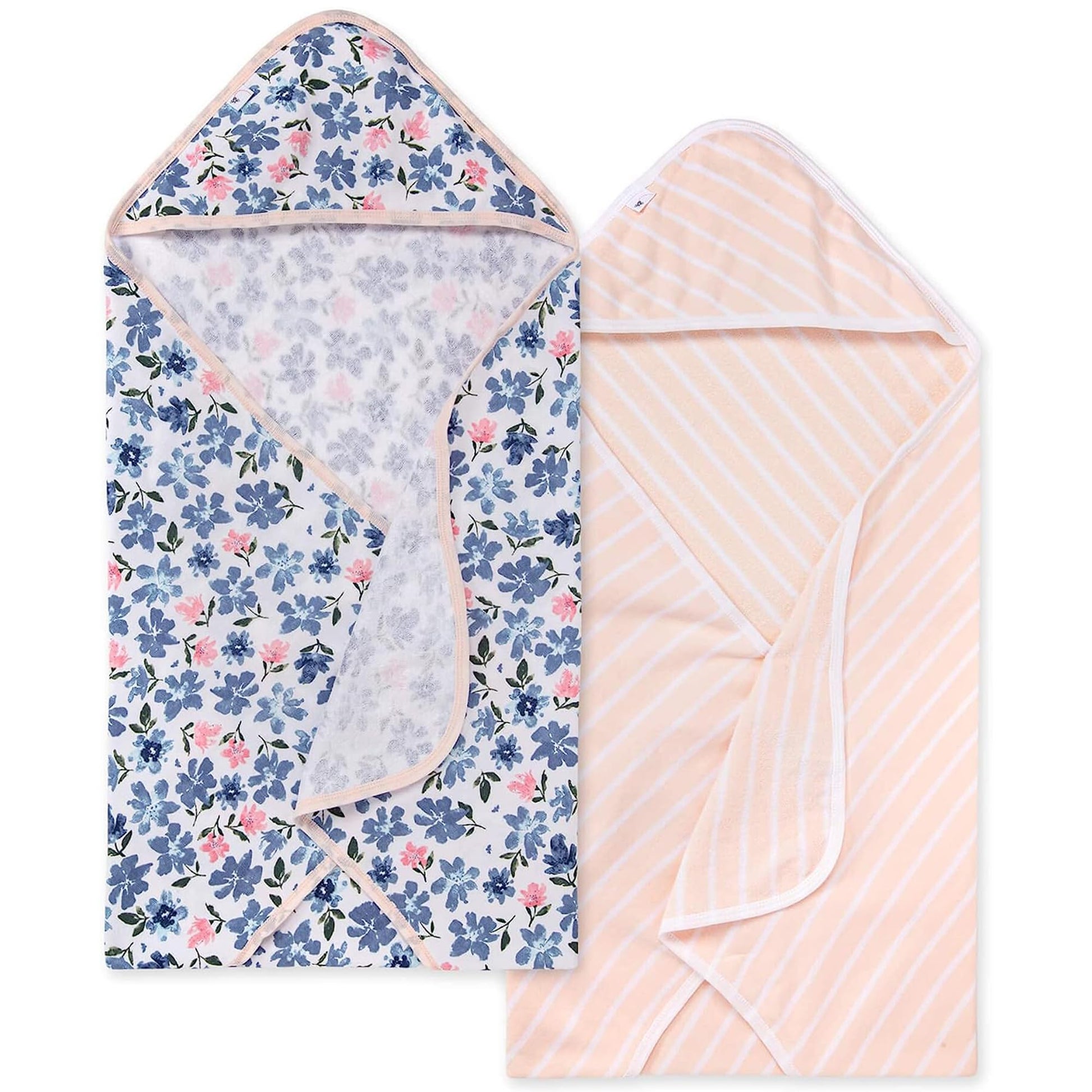 Burts Bees Baby Infant Hooded Towels Botanical Gardens Organic Cotton, Unisex Bath Essentials and Newborn Necessities, Soft Nurs