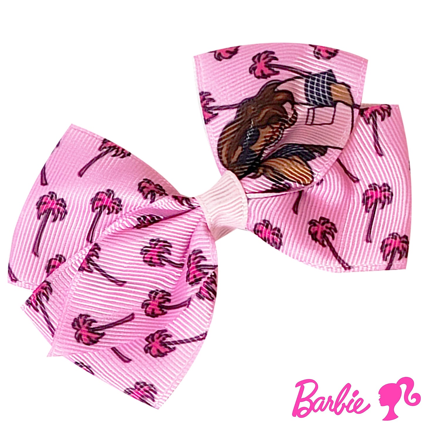 Luv Her Barbie Kids Bows - Hair Accessories Gift Set - Princess Hair Bows - 7 Pcs 4 Inch Bundle - Hair Bows For Girls - Barbie H