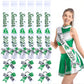 Vinsatin 6 Set Senior Sash 2026 Sport Satin Sash Glitter Cheer Hair Bow Senior Night Decor Cheerleader Gift Girl(Green)