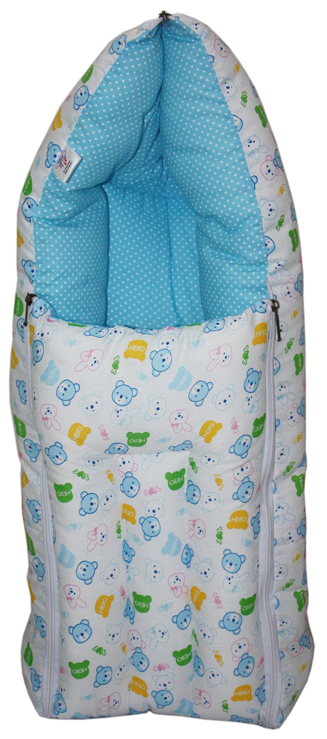 Amardeep Blue Color Baby Sleeping Bag Cum Baby Carry Bag 64 * 41 Cms