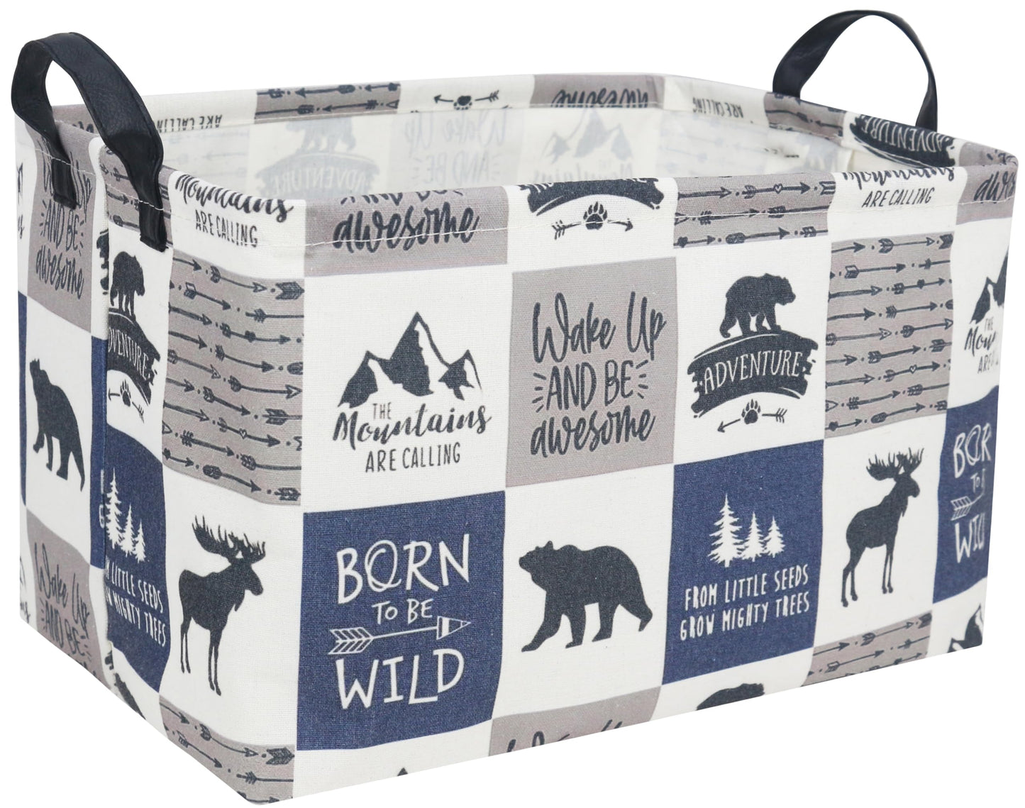 Sanjiaofeng Rectangular Kids Basket Kids Storage Bins,Gift Basket Organizer.Waterproof Pe Coating Storage With Handles.Clothers,