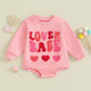 Lagkiyoj Valentines Baby Girl Outfit Be Mine Embroidery Long Sleeve Bodysuit Infant Sweatshirt Romper Newborn Spring Bodysuit