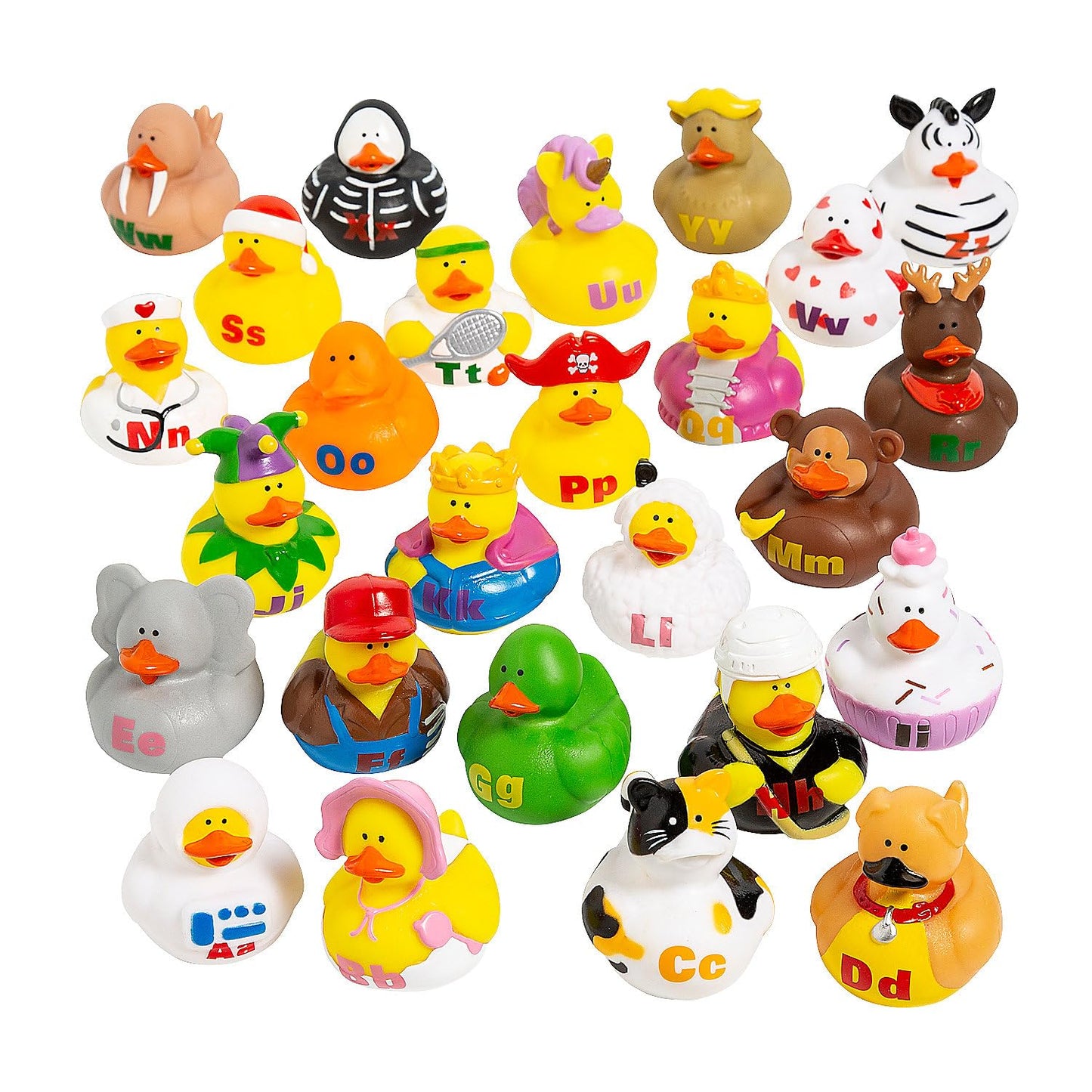 Abcs Rubber Duckies - 26 Pieces - Educational and Learning Activities for Kids