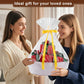 Oiahomy Gift Basket With Handle, Small Woven Basket With Gift Bag, Ribbon And Wrap Tissue Paper, Nursery Bins Empty To Fill With