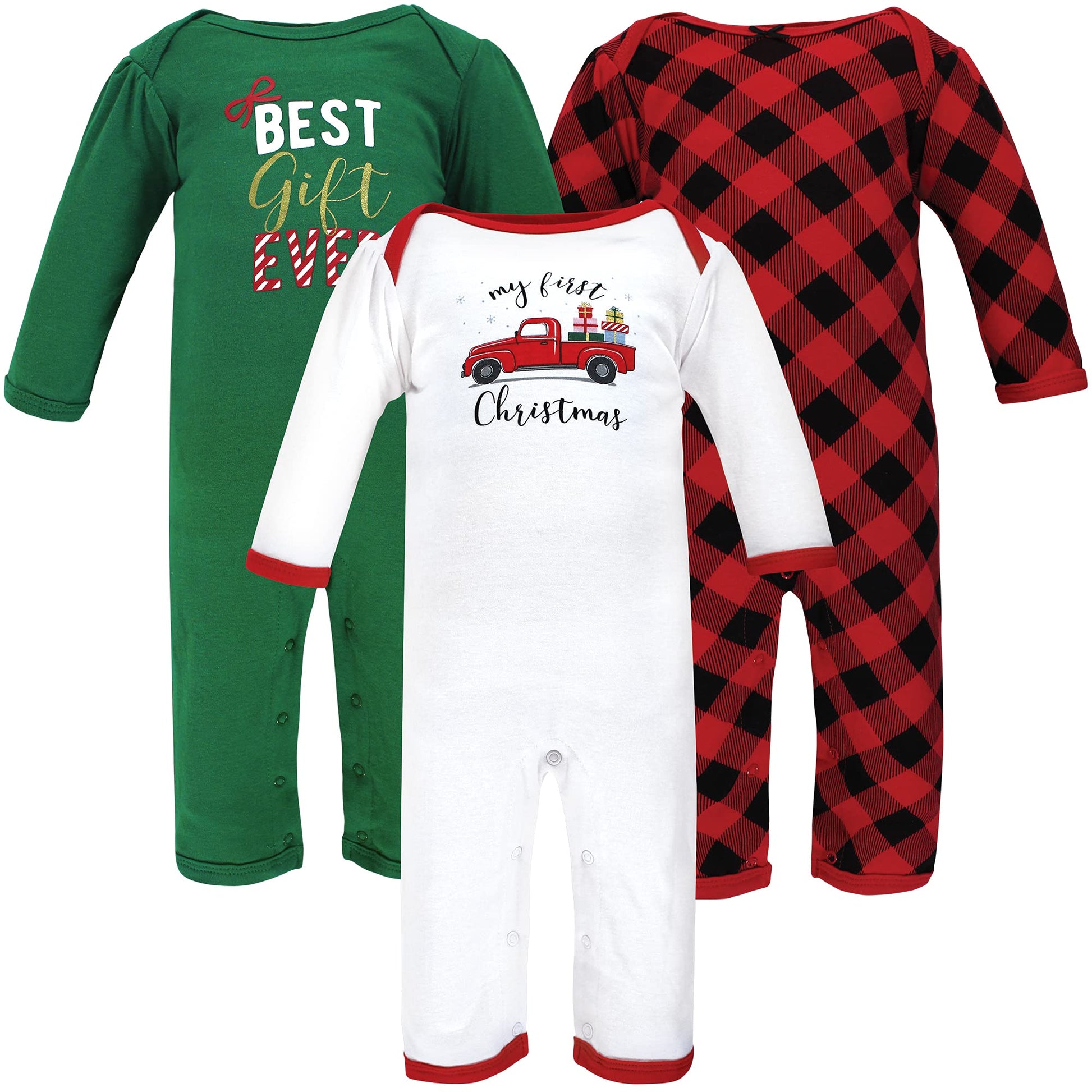 Hudson Baby Unisex Baby Cotton Coveralls Christmas Gift, 12-18 Months