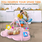 Quokka Baby Play Gym Xl - Unicorn-Themed Baby Play Mat With 6 Large Sensory Toys - Tummy Time Mat For Infant Development - Machi