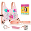 Happyvk Toddler Leash Harness - Baby Anti Lost Wrist Link With Key Lock - Kid Pink Leash- Child Safety Harness Ages 1-4 - Cute L