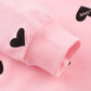 Retsugo Girl Heart Clothes Little Girls Outfits Toddler Long Sleeve Heart Sweatshirt Pink Shirts Top And Leggings Kids Clothing