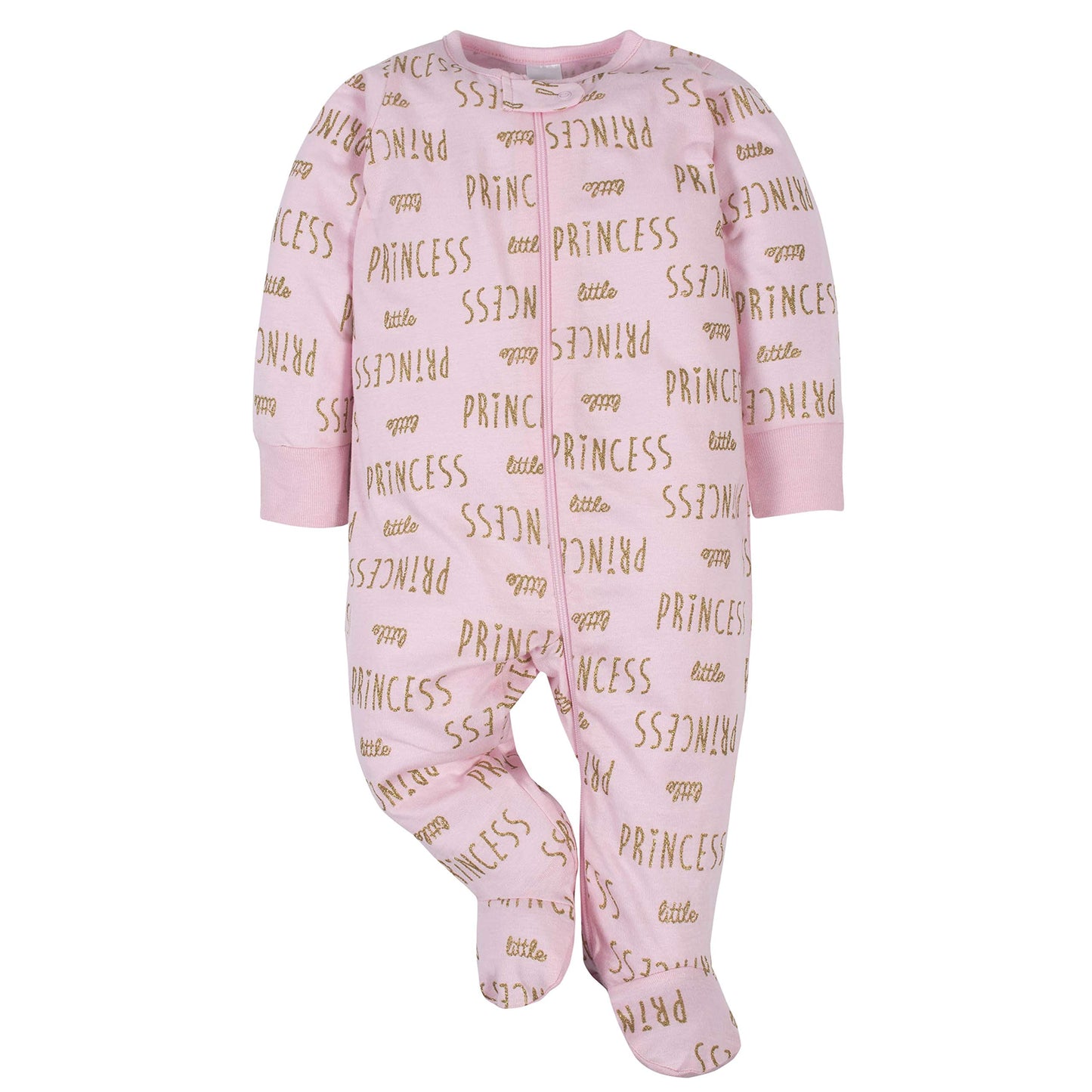 Gerber Baby Girls 4 Pack Sleep 'N Play Footie Princess Pink Newborn