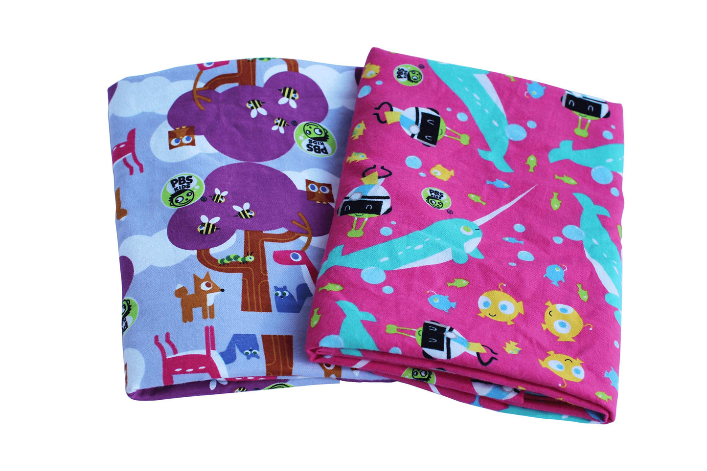 Kindermat + Pbs Kids Friends Kit - 1.5' Thick Full Nap Mat And 2 Washable Covers - 47' X 22', Narwhal Expedition And Woodland