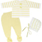 Escalett Layette Newborn Baby Knitted Clothes Set, Coming Home Infant Knit Outfit For Boys And Girls (6210, Yellow, 3M)