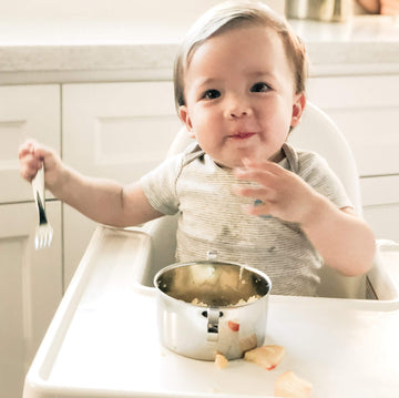 Kiddobloom Children Stainless Steel Dinnerware Set, Frog (1 Bowl, 1 Cup, 1 Divided Plate). High Grade Stainless #304. Elegant Gi