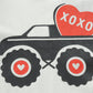 Girls Love T Shirt Long Sleeve Valentine Xoxo Shirt For Kids Children Love Monster Truck Tee Red 6-7 Years