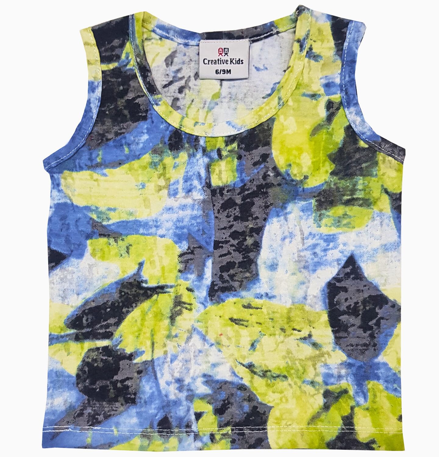 CREATIVE KIDS Baby Girl & Boy Cotton All Over Print TShirt (Multicolor, 9M)