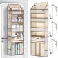 Amoowis Over The Door Organizer with Large Capacity Diaper Storage & Mesh Window,for Baby Essentials & Nursery, 55lbs Hanging St