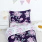 Tanofar 4-Piece Toddler Bedding Sets For Girls - Ultra Soft Purple Floral Toddler Girl Bedding, Reversible Crib Bed Sets, Includ