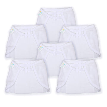 1St Step Washable And 100% Cotton Nappies (White, Large)
