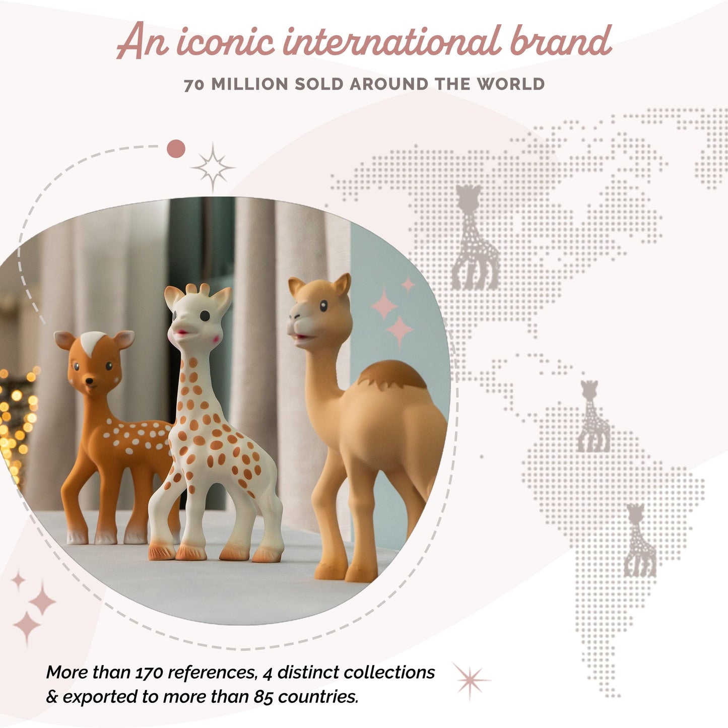 Sophie la girafe | Fanfan The Fawn | Teether Friend to Sophie la girafe | Natural Rubber | Designed for Teething Babies | Awaken