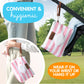 Bumco Diaper Clutch Bag And Mini Cream Spatula - Baby Travel Essentials, Small Bag With Wipes Dispenser, Bpa-Free Butt Spatula,