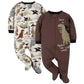 Gerber Baby Boys 2-Pack Sleep N Play Red Dino 0-3 Months