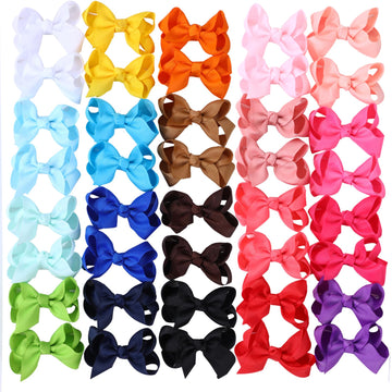Hair Bows For Girls,Hand-Made Grosgrain Ribbon Hair Bow Alligator Clips Hair Accessories For Toddlers Baby Girls Kids Teens