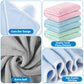 6 Pieces Baby Bath Towels 30 X 30 Inch Hooded Baby Towel Hooded Bath Blanket Absorbent Coral Fleece Hooded Baby Bath Shower Towe