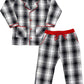 SHOPmOZO Warm Winter Wear Unisex Pure Cotton Checkered Night Suit for Boys and Girls Full Pyjama with Top Combo Set (SM00345UNI