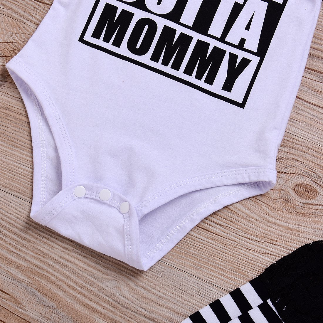 3Pcs Outfit Set Newborn Toddler Baby Girl Clothes Romper+ Leg Warmers+ Bow Headband (80(3-6M), White)