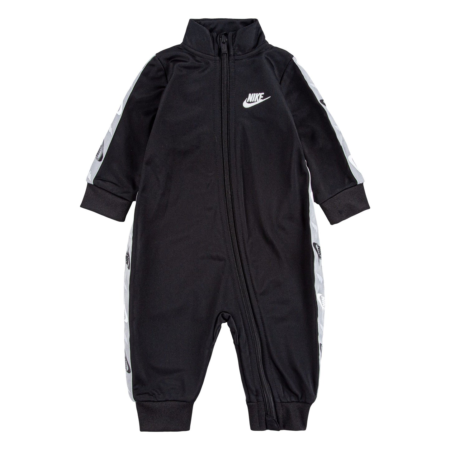 Nike Baby Boys Long Sleeve Tricot Taping Coverall (Black(56H984-023)/White, 3 Months)