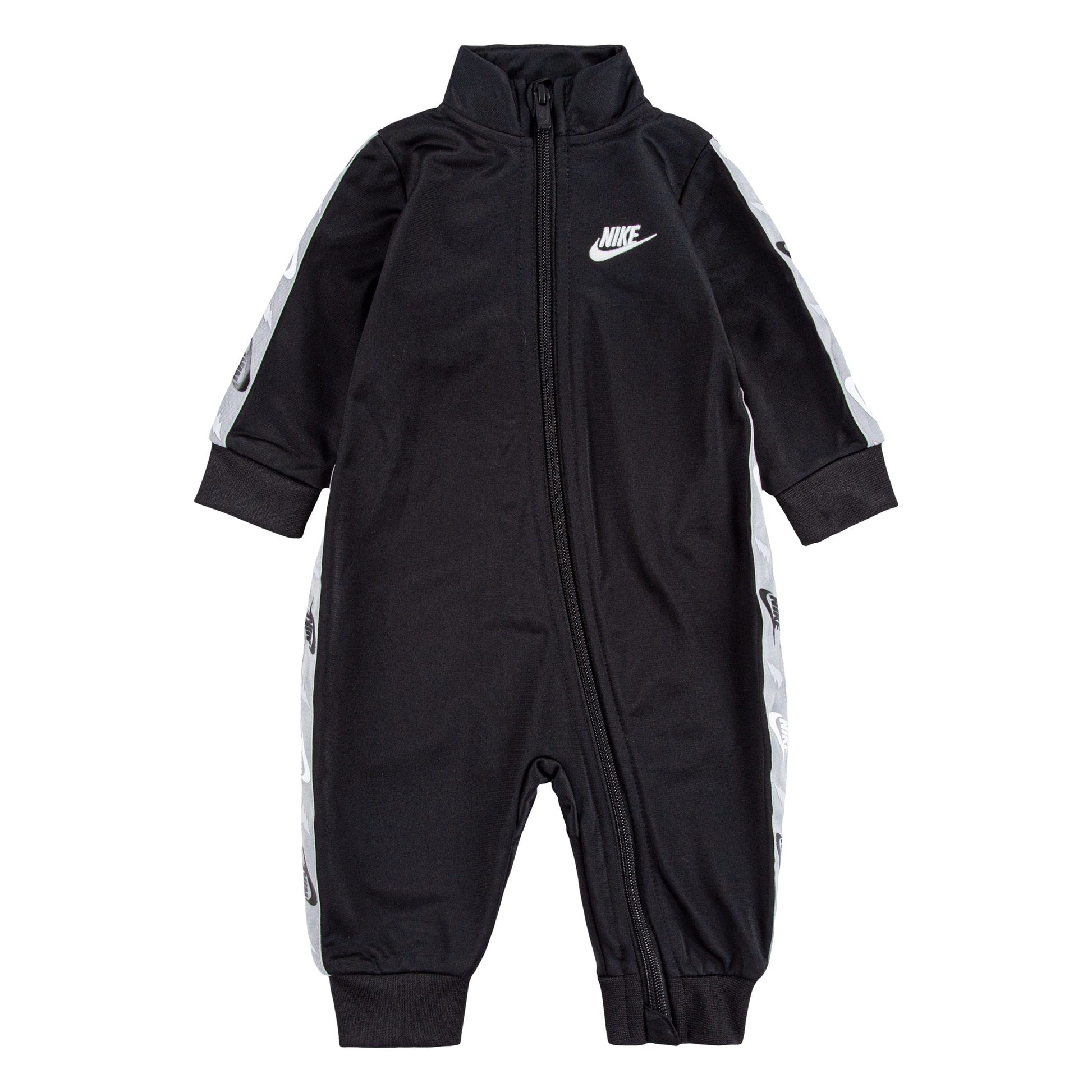 Nike Baby Boys Long Sleeve Tricot Taping Coverall (Black(56H984-023)/White, 3 Months)