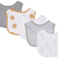 Touched By Nature Unisex Baby Organic Cotton Bibs, Milk Cookies, One Size