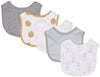 Touched By Nature Unisex Baby Organic Cotton Bibs, Milk Cookies, One Size
