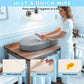 Baby Diaper Changing Pad, Wipeable Baby Changing Pad for Dresser, Contoured Waterproof Changing Pad with PU Cover, Non-Slip Safe