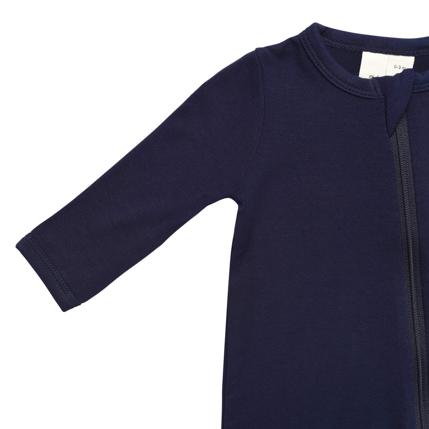 Kyte Baby Soft Bamboo Rayon Footies, Zipper Closure, 0-24 Months (0-3 Months, Navy)