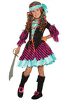Salty Taffy Girl'S Pirate Costume, Large