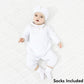 Hapiu Baby Boy Baptism Outfit With Hat Christening Outfit-Cross Detail, 9-12M, Pure White